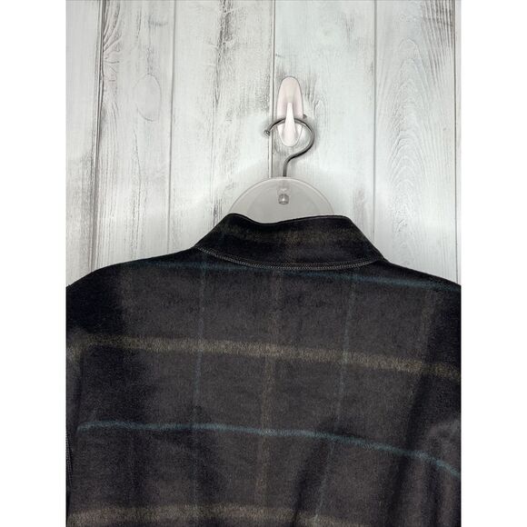 BABETTE SF BLACK PLAID BOILED WOOL BLEND SINGLE BUTTON PLEATED SLEEVE JACKET S - Picture 10 of 16